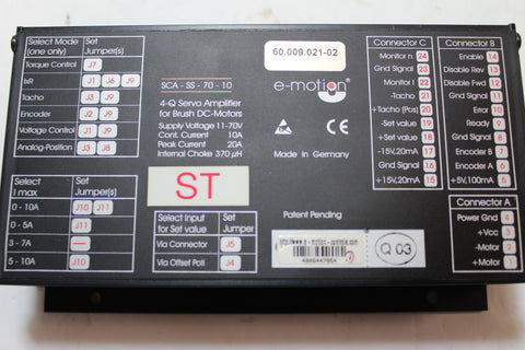 E-Motion SCA-SS-70-10  4-Q Servo Amplifier