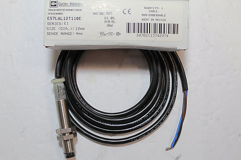 Cutler-Hammer E57LAL12T110E Tubular Inductive Proximity Sensor / PFI Parts