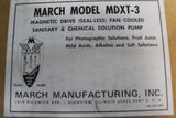 March Model MDXT-3 Magnetic Drive Pump