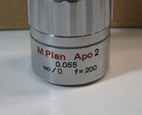 Mitutoyo M Plan Apo 2x 0.055/0 F=200 Microscope Objective