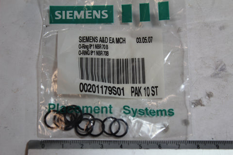 Siemens 00201179-01 O-ring 8x1 NBR 70 B