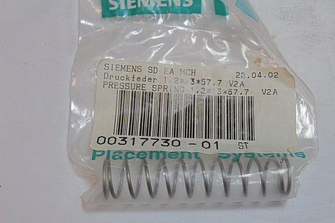Siemens 00317730-01 Pressure Spring 1.2x13x57.7 V2A