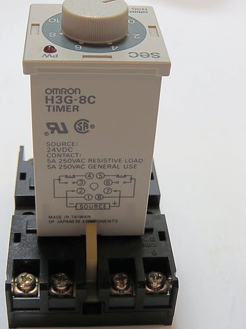 Omron H3G-8C Timer 0-10 Seconds, 24VDC