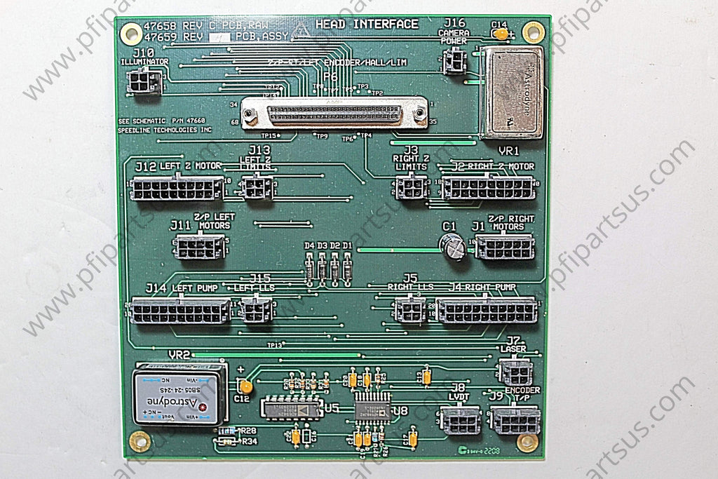 Camalot 47659, PCB Head Interface - PCB from [store] by Speedline Technologies - 47658 Rev. C, 47659, PCB, Spare Parts
