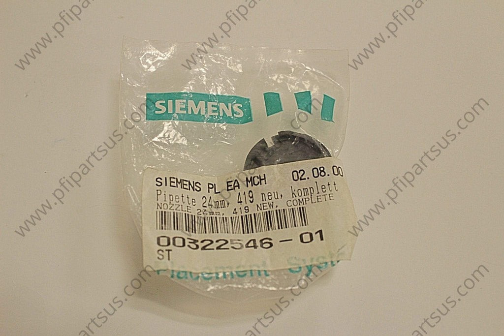 00322546-01 - Siemens  parts (407) 278-7311 / www.pfipartsus.com